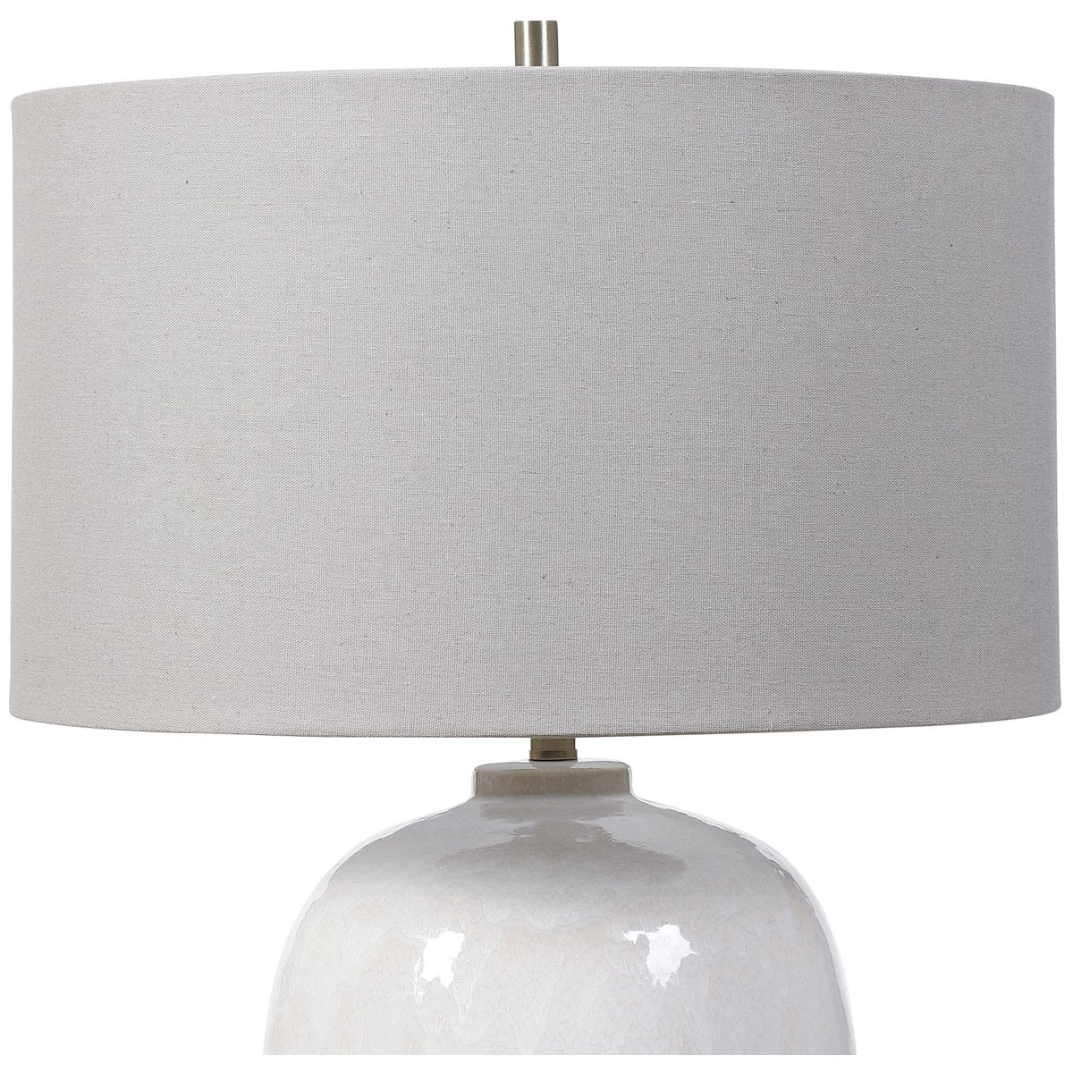 Uttermost Winterscape White Glaze Table Lamp