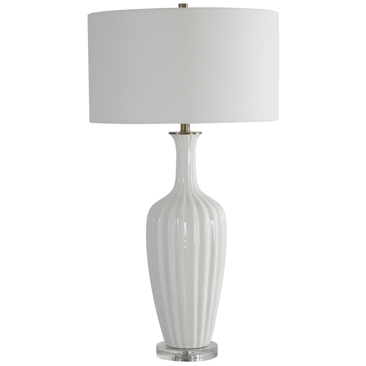 Uttermost Strauss White Ceramic Table Lamp