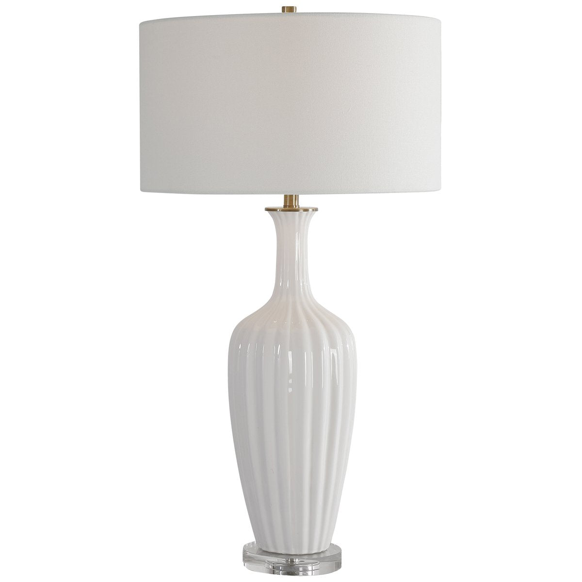 Uttermost Strauss White Ceramic Table Lamp