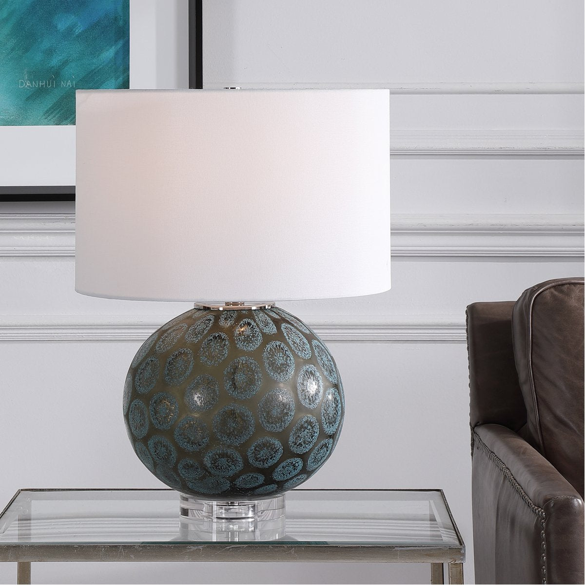 Uttermost Agate Slice Charcoal Table Lamp