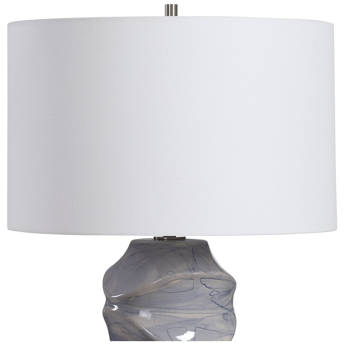 Uttermost Waves Blue and White Table Lamp
