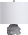 Uttermost Waves Blue and White Table Lamp