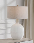 Uttermost Whiteout Mottled Glass Table Lamp
