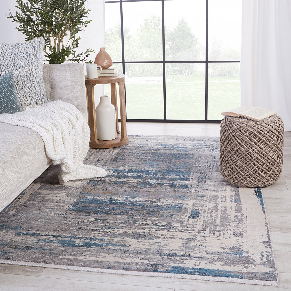Jaipur Lavigne Rialto Abstract Blue Gray LVG04 Rug