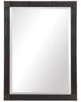 Uttermost Gower Aged Black Vanity Mirror