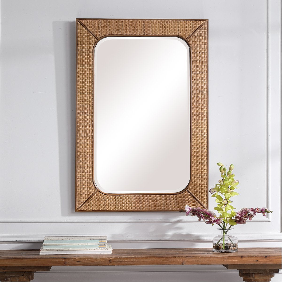Uttermost Tahiti Rattan Mirror