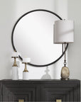 Uttermost Belham Round Iron Mirror