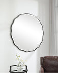Uttermost Aneta Black Round Mirror