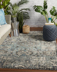 Jaipur Polaris Ansilar Medallion Floral Blue Gray POL26 Rug