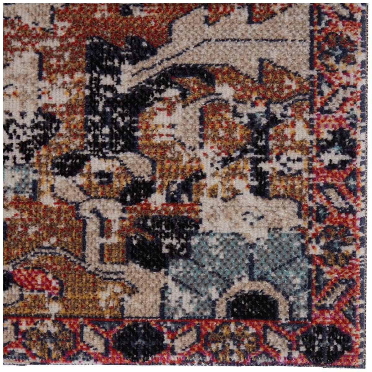 Jaipur Polaris Ansilar Medallion Floral Orange Blue POL27 Rug