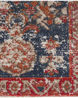 Jaipur Polaris Freemond Medallion Floral Blue Red POL28 Rug