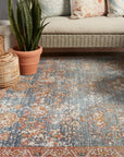 Jaipur Polaris Freemond Medallion Floral Blue Red POL28 Rug