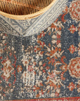 Jaipur Polaris Freemond Medallion Floral Blue Red POL28 Rug