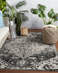 Jaipur Polaris Ellery Medallion Floral Black Gray POL29 Rug