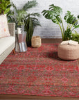 Jaipur Polaris Bodega Trellis Floral Red Taupe POL32 Rug