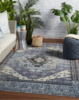 Jaipur Polaris Cicero Medallion Tribal Blue Gray POL39 Rug