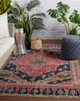 Jaipur Polaris Cicero Medallion Tribal Pink Blue POL44 Rug