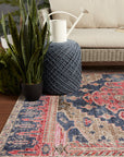 Jaipur Polaris Cicero Medallion Tribal Pink Blue POL44 Rug