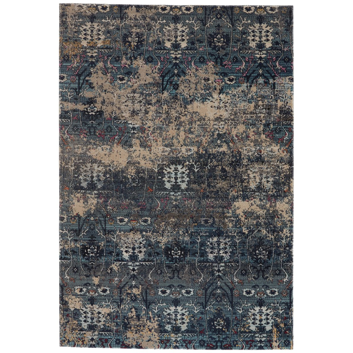 Jaipur Polaris Genesee Trellis Floral Blue Beige POL47 Rug