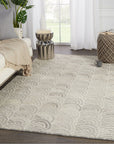 Jaipur Pathways by Verde Home Tokyo Geometric Trellis Gray PVH02 Rug
