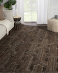 Jaipur Pathways by Verde Home Manhattan Trellis Brown PVH09 Rug
