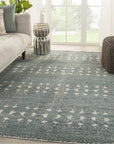 Jaipur Reign Abelle Medallion Geometric Teal Light Gray REI12 Rug