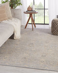 Jaipur Revolution Williamsburg Trellis Medallion Gray Beige REL11 Rug
