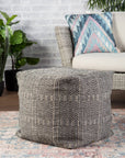 Jaipur Roanoke Destrie Tribal Chevron Gray RNK02 Cube Pouf