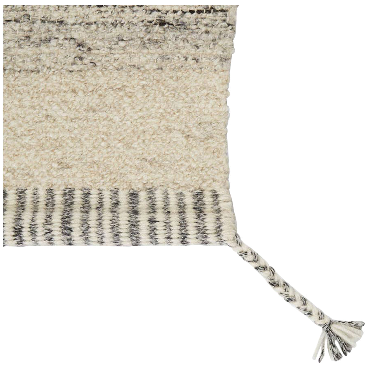 Jaipur Nazca Gila Border Solid Gray Ivory NAZ03 Rug