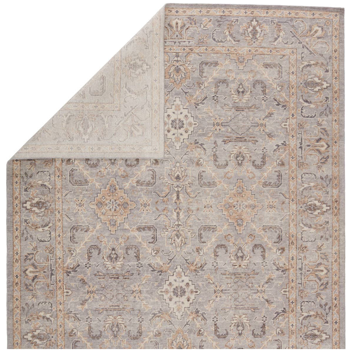 Jaipur Revolution Wyndham Trellis Oriental Light Gray Tan REL12 Rug