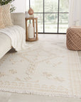 Jaipur Revelry Ollin Medallion Tribal White Cream RVR01 Rug