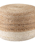 Jaipur Saba Oliana Ombre Stripes White Beige SAA09 Cylinder Pouf