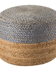 Jaipur Saba Oliana Ombre Stripes Light Gray Beige SAA11 Cylinder Pouf
