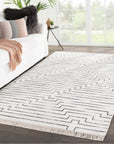 Jaipur Satellite Alloy Geometric Pattern SAT02 Rug