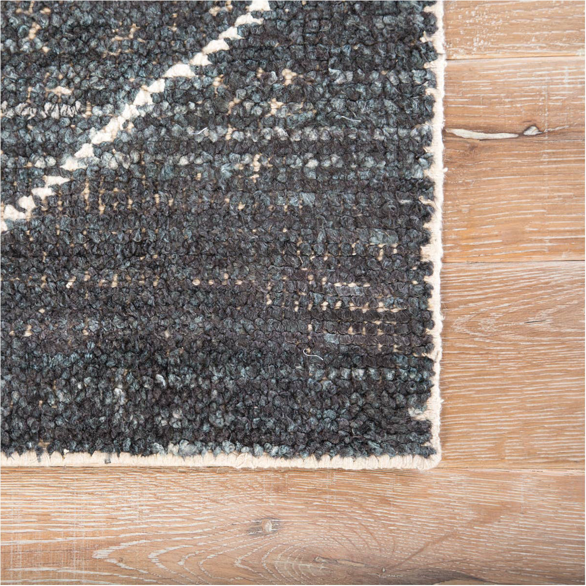 Jaipur Black White Rayon Cotton SAT05 Rug