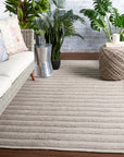 Jaipur Santa Barbara Miradero Stripes Textured Light Gray SNB02 Rug