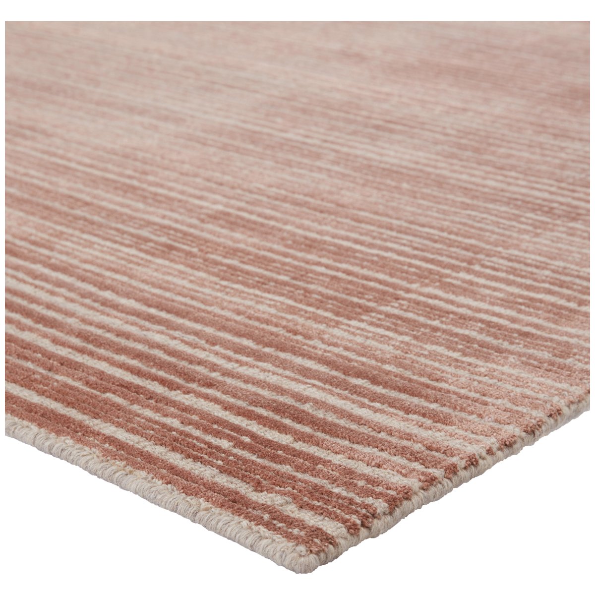 Jaipur Second Sunset Gradient Solid Stripes Dark Pink Cream SST06 Rug