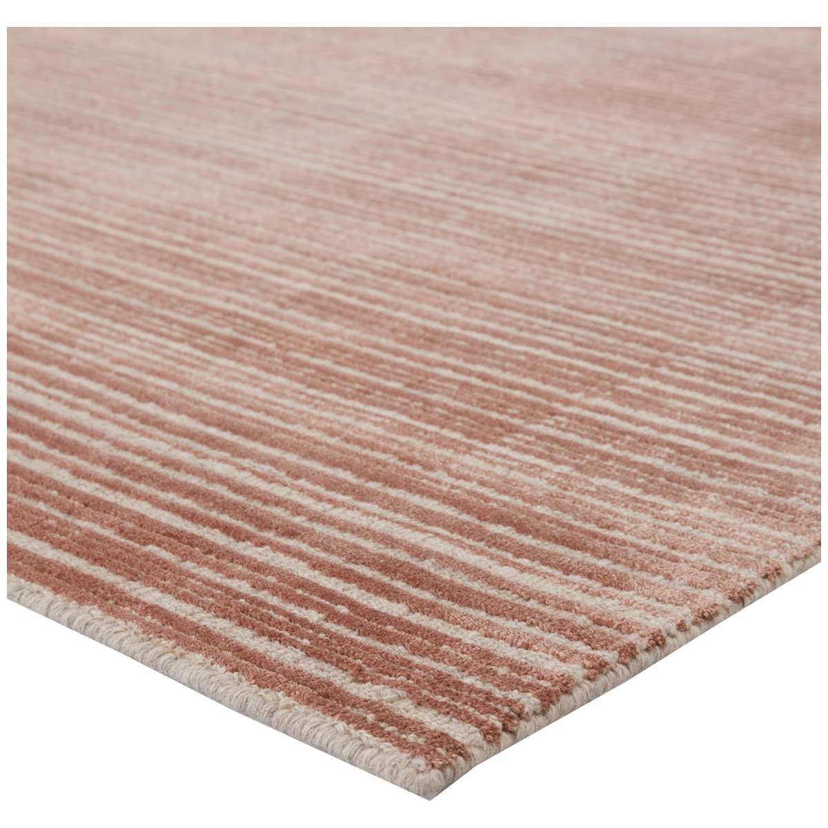 Jaipur Second Sunset Gradient Solid Stripes Dark Pink Cream SST06 Rug