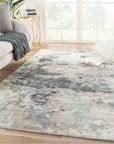 Jaipur Transcend Glacier Abstract Gray Dark Blue TRD04 Rug