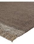 Jaipur The Weekend Sunday Border Solid Light Brown Gray TWK04 Rug