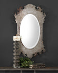 Uttermost Vitravo Oxidized Silver Oval Mirror