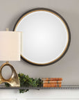 Uttermost Sturdivant Antiqued Gold Round Mirror