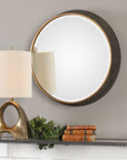 Uttermost Sturdivant Antiqued Gold Round Mirror