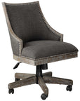 Uttermost Aidrian Charcoal Desk Chair