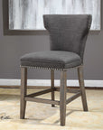 Uttermost Arnaud Charcoal Counter Stool