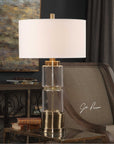 Uttermost Vaiga Glass Column Lamp