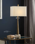 Uttermost Verner Tapered Brass Table Lamp