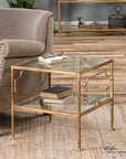 Uttermost Genell Gold Cube Table