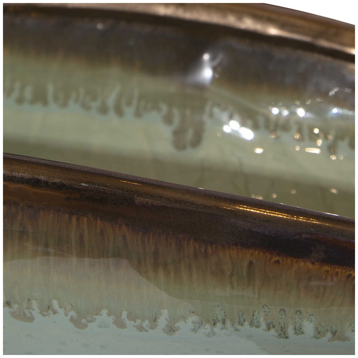 Uttermost Iroquois Green Glaze Bowl