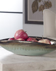 Uttermost Iroquois Green Glaze Bowl